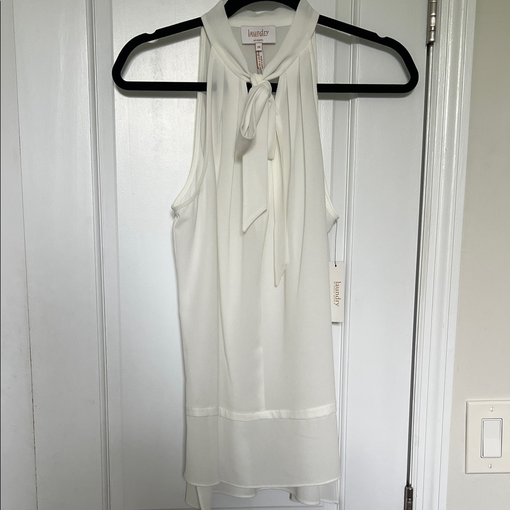 Laundry By Shelli Segal Warm White Blouse